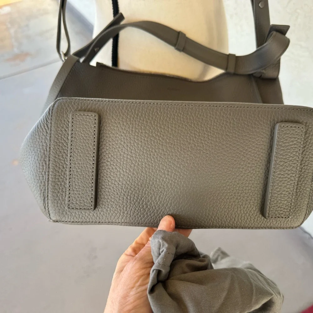 AllSaints Gray Leather Crossbody Bag - Picture 2 of 5